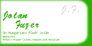 jolan fuzer business card